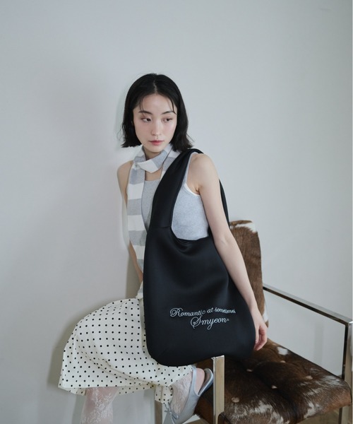 ★PINCUNOMARU★Ribbon bag (Dot-black)★正規品/韓国送料込 リボンバッグ（ドットブラック） - PINCUNOMARU | 60% - アジア
