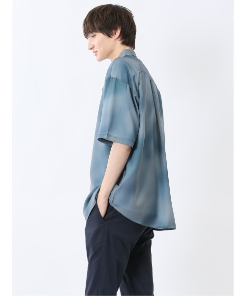 m.f.editorial(エムエフエディトリアル)の「【接触冷感】m.f.エディトリアル メンズ 総柄 レギュラーカラー 半袖 シャツ(シャツ/ブラウス・メンズ・ブルー/ブラック・MEDIUM/LARGE)」の11枚目の写真