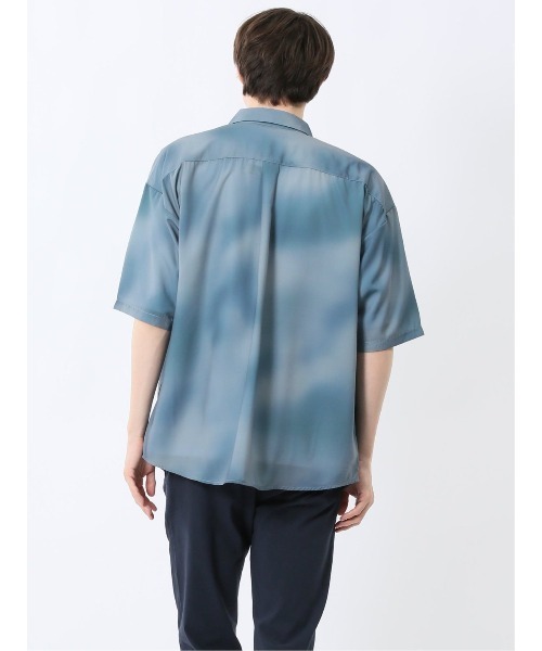 m.f.editorial(エムエフエディトリアル)の「【接触冷感】m.f.エディトリアル メンズ 総柄 レギュラーカラー 半袖 シャツ(シャツ/ブラウス・メンズ・ブルー/ブラック・MEDIUM/LARGE)」の12枚目の写真