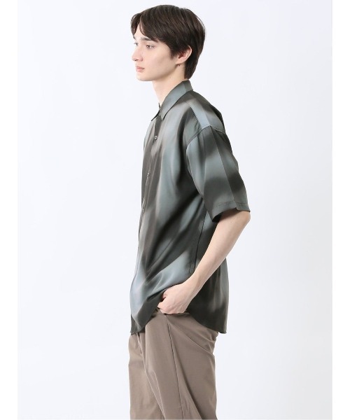 m.f.editorial(エムエフエディトリアル)の「【接触冷感】m.f.エディトリアル メンズ 総柄 レギュラーカラー 半袖 シャツ(シャツ/ブラウス・メンズ・ブルー/ブラック・MEDIUM/LARGE)」の21枚目の写真