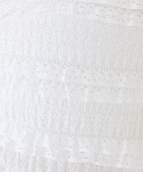 one after another NICE CLAUP(ワンアフターアナザーナイスクラップ)の「カップ付きレースビスチェ(タンクトップ・レディース・オフホワイト/ブラック/サックスブルー・FREE)」の9枚目の写真