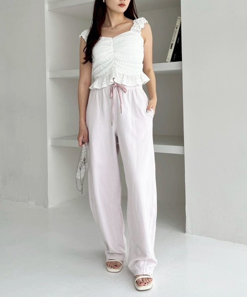 one after another NICE CLAUP(ワンアフターアナザーナイスクラップ)の「カップ付きレースビスチェ(タンクトップ・レディース・オフホワイト/ブラック/サックスブルー・FREE)」の20枚目の写真