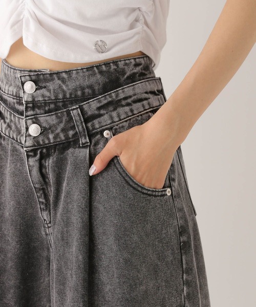 Heather（ヘザー）の「ダブルベルトデニムパンツ 497406（デニムパンツ