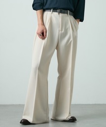 CIYOT（シヨウト）の「【CIYOT-シヨウト-】TRストレッチスーツ地  セミワイド 2タック センタープレス フレアパンツ（スラックス）」