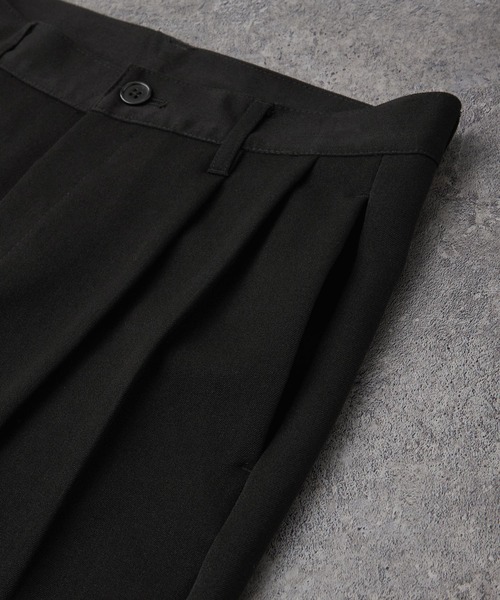 CIYOT(シヨウト)の「【CIYOT】TRストレッチスーツ地 セミワイド 2タック センタープレス フレアパンツ(スラックス・メンズ・グレー/ブラック/アイボリー/ブラック系/ダークブラウン/ダークグレー・S/M/L)」の14枚目の写真