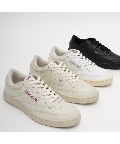 Reebok（リーボック）の「クラブシー 85 ヴィンテージ /  CLUB C 85 VINTAGE（スニーカー・メンズ・ホワイト×ピンク/ブラック/ホワイト×レッド/ホワイト×イエロー・23.0cm/23.5cm/24.5cm/24.0cm/25.0cm/25.5cm/26.0cm/26.5cm/27.0cm/27.5cm/28.0cm/22.5cm/28.5cm）」の7枚目の写真