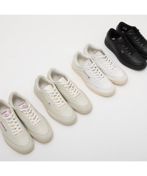Reebok（リーボック）の「クラブシー 85 ヴィンテージ /  CLUB C 85 VINTAGE（スニーカー・メンズ・ホワイト×ピンク/ブラック/ホワイト×レッド/ホワイト×イエロー・23.0cm/23.5cm/24.5cm/24.0cm/25.0cm/25.5cm/26.0cm/26.5cm/27.0cm/27.5cm/28.0cm/22.5cm/28.5cm）」の9枚目の写真