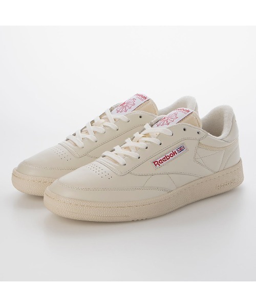 Reebok（リーボック）の「クラブシー 85 ヴィンテージ /  CLUB C 85 VINTAGE（スニーカー・メンズ・ホワイト×ピンク/ブラック/ホワイト×レッド/ホワイト×イエロー・23.0cm/23.5cm/24.5cm/24.0cm/25.0cm/25.5cm/26.0cm/26.5cm/27.0cm/27.5cm/28.0cm/22.5cm/28.5cm）」の10枚目の写真