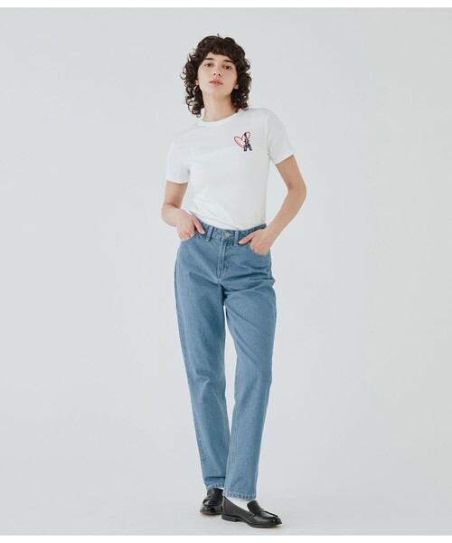 PETIT BATEAU(プチバトー)の「PBプリントクルーネック半袖Tシャツ(Tシャツ/カットソー・レディース・ホワイト・MEDIUM/X-SMALL/SMALL)」の9枚目の写真