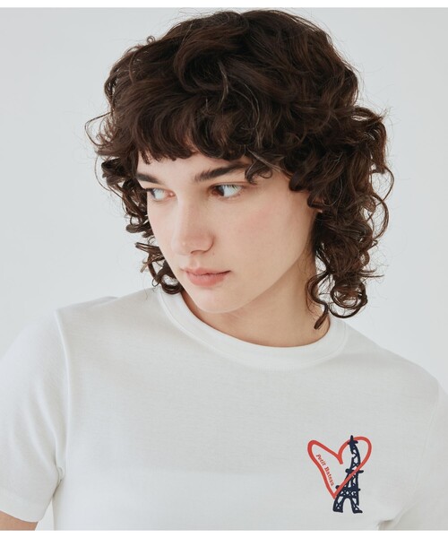 PETIT BATEAU(プチバトー)の「PBプリントクルーネック半袖Tシャツ(Tシャツ/カットソー・レディース・ホワイト・MEDIUM/X-SMALL/SMALL)」の10枚目の写真