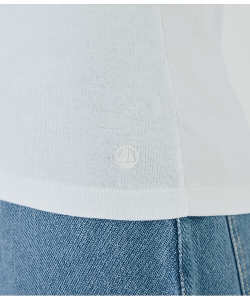 PETIT BATEAU(プチバトー)の「PBプリントクルーネック半袖Tシャツ(Tシャツ/カットソー・レディース・ホワイト・MEDIUM/X-SMALL/SMALL)」の12枚目の写真