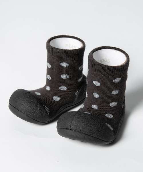 Attipas(アティパス)の「ATTIPAS DOT DOT アティパス ドット ドット ベビーシューズ(ベビーシューズ/ベビーソックス・キッズ・ブラック系1・3.5)」の12枚目の写真