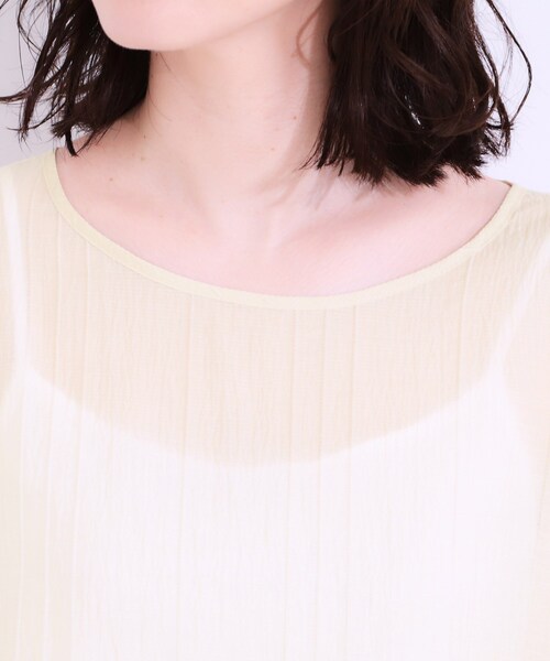 Cutie Blonde(キューティーブロンド)の「【S-LL】ふわっと揺れる ペプラムデザインブラウス(シャツ/ブラウス・レディース・ピンク系/ライトイエロー系/ブラック・04/03/02/01)」の8枚目の写真