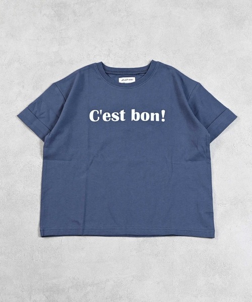 LSP WOW（エルエスピーワオ）の「【LSP WOW!】ロールアッププリントTee（Tシャツ/カットソー・キッズ・ブラック/オフホワイト/ネイビー/ベージュ/チャコール・80/90/100/110/120/130）」の5枚目の写真