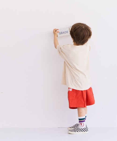 LSP WOW（エルエスピーワオ）の「【LSP WOW!】ロールアッププリントTee（Tシャツ/カットソー・キッズ・ブラック/オフホワイト/ネイビー/ベージュ/チャコール・80/90/100/110/120/130）」の10枚目の写真