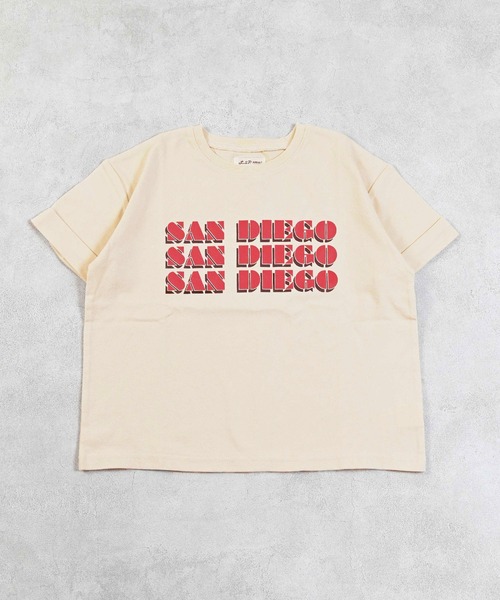 LSP WOW（エルエスピーワオ）の「【LSP WOW!】ロールアッププリントTee（Tシャツ/カットソー・キッズ・ブラック/オフホワイト/ネイビー/ベージュ/チャコール・80/90/100/110/120/130）」の6枚目の写真