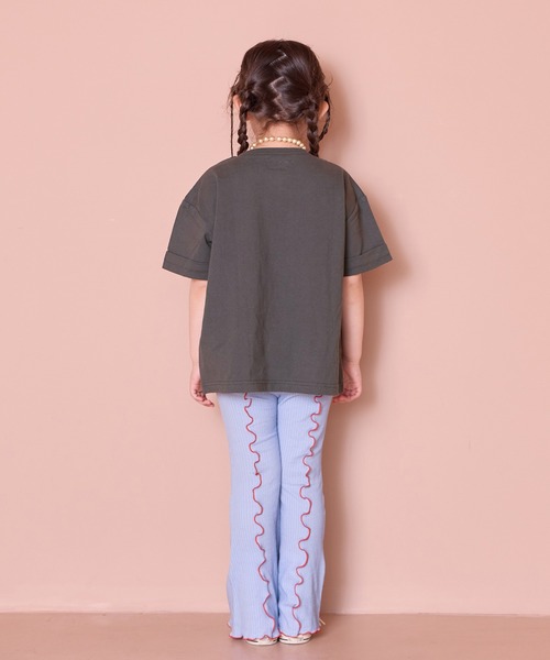 LSP WOW（エルエスピーワオ）の「【LSP WOW!】ロールアッププリントTee（Tシャツ/カットソー・キッズ・ブラック/オフホワイト/ネイビー/ベージュ/チャコール・80/90/100/110/120/130）」の16枚目の写真