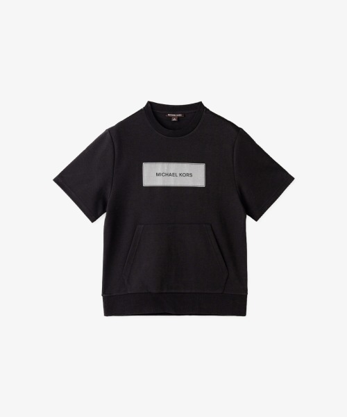 MICHAEL KORS/人気！KORS テープ クルーネック スウェット袖ロゴ Logo Embossed Cotton Blend Sweater | Michael Kors [US]