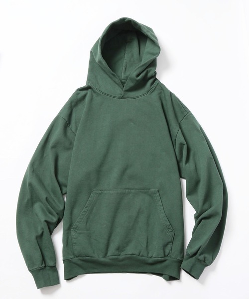 LOS ANGELES APPAREL(ロサンゼルスアパレル)の「LOS ANGELES APPAREL/ロサンゼルスアパレル 14オンス ガーメントダイ ヘビーフリース フーディー プルオーバー(パーカー・メンズ・ダークグリーン・M)」の2枚目の写真