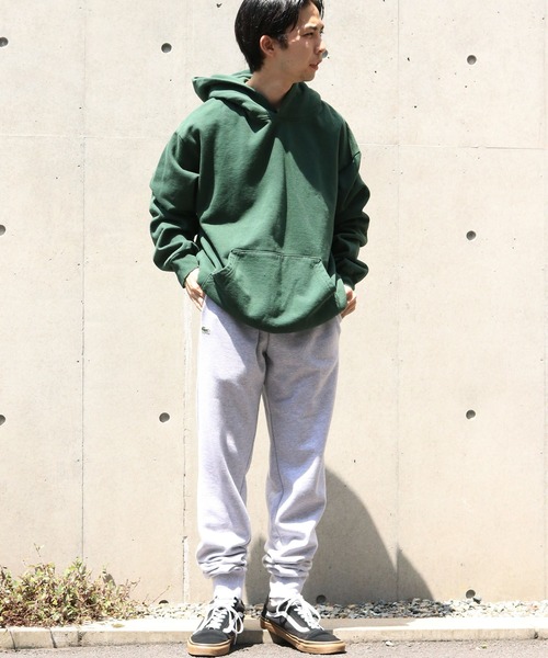 LOS ANGELES APPAREL(ロサンゼルスアパレル)の「LOS ANGELES APPAREL/ロサンゼルスアパレル 14オンス ガーメントダイ ヘビーフリース フーディー プルオーバー(パーカー・メンズ・ダークグリーン・M)」の5枚目の写真