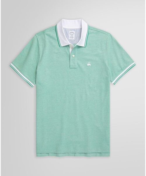 BROOKS BROTHERS(ブルックスブラザーズ)の「コットンストレッチピケ GFロゴ ポロシャツ Slim Fit(ポロシャツ・メンズ・ブルー/グリーン/ピンク/イエロー/パープル・LARGE/MEDIUM/X-LARGE/SMALL/X-SMALL)」の1枚目の写真