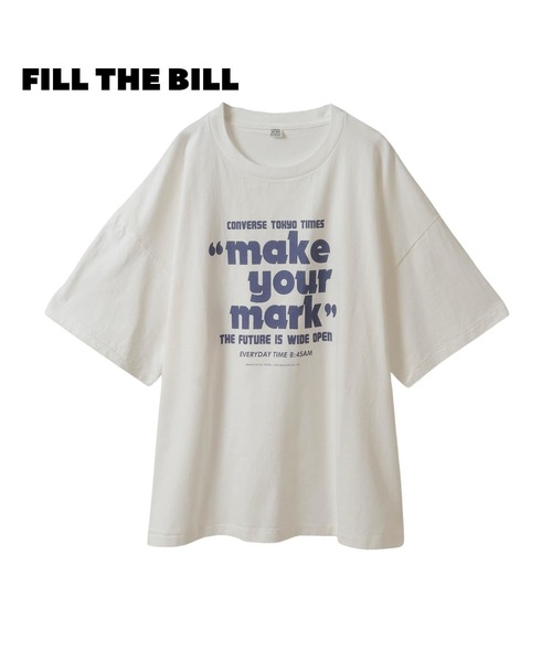 CONVERSE TOKYO(コンバーストウキョウ)の「【FILL THE BILL】TV NEWS TEE(Tシャツ/カットソー・レディース・ホワイト/ブラック/ブルー・SMALL/MEDIUM)」の2枚目の写真
