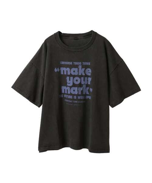 CONVERSE TOKYO(コンバーストウキョウ)の「【FILL THE BILL】TV NEWS TEE(Tシャツ/カットソー・レディース・ホワイト/ブラック/ブルー・SMALL/MEDIUM)」の4枚目の写真
