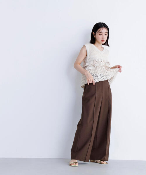 新品未使用品　snv.フリルニット　新品 ◇透かし編みフリルニット（ニット/セーター）｜NATURAL BEAUTY