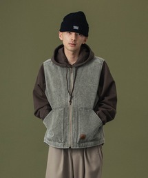 XLARGE(GNXg[W)PATCHED CANVAS VEST(xXg)