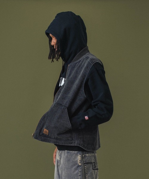 XLARGE(エクストララージ)の「PATCHED CANVAS VEST(ベスト・メンズ・ブラック/オリーブ/ベージュ・M/L/XL)」の13枚目の写真