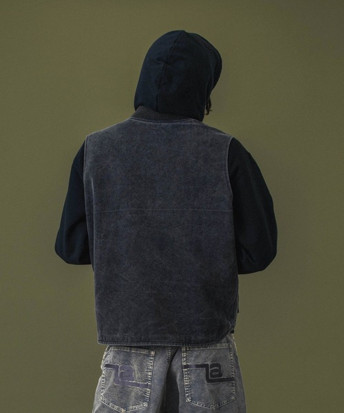 XLARGE(エクストララージ)の「PATCHED CANVAS VEST(ベスト・メンズ・ブラック/オリーブ/ベージュ・M/L/XL)」の12枚目の写真