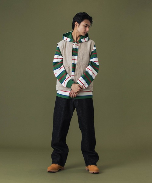 XLARGE(エクストララージ)の「PATCHED CANVAS VEST(ベスト・メンズ・ブラック/オリーブ/ベージュ・M/L/XL)」の8枚目の写真