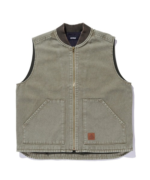 XLARGE(エクストララージ)の「PATCHED CANVAS VEST(ベスト・メンズ・ブラック/オリーブ/ベージュ・M/L/XL)」の15枚目の写真