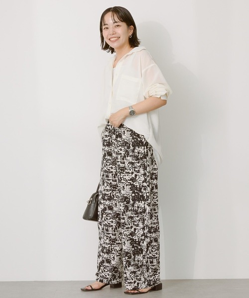 AMERICAN HOLIC（アメリカンホリック）の「シアーボイルオーバーシルエットシャツ（シャツ/ブラウス・レディース・アイボリー/マスタード/ブラック/ベージュ/ピンク/カーキ・M/L）」の13枚目の写真