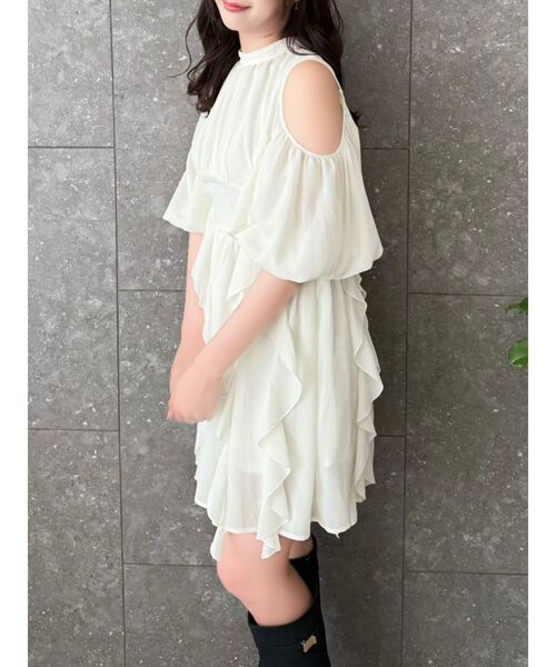 ♡　dazzlin ワンピース セール】ビスチェレイヤードニットワンピース（ワンピース