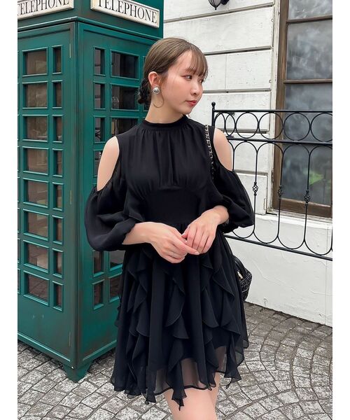 セール】カタアキフリルミニワンピース（ワンピース）｜dazzlin