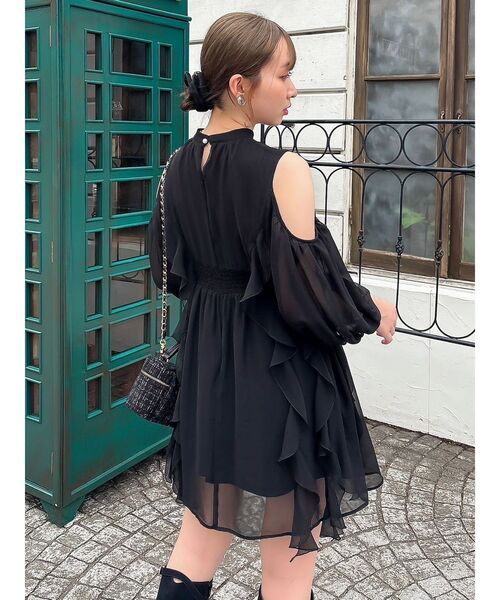 セール】カタアキフリルミニワンピース（ワンピース）｜dazzlin