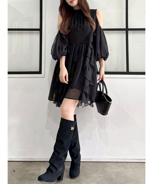 ♡　dazzlin ワンピース セール】カタアキフリルミニワンピース（ワンピース）｜dazzlin