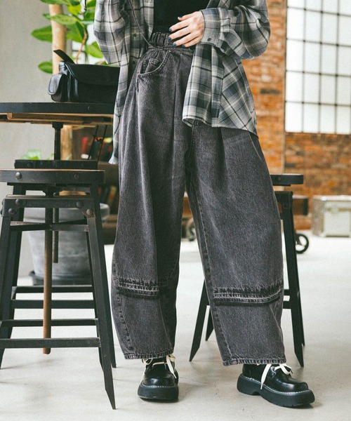 niko and イージーバレルデニムパンツ③ niko and（ニコアンド）の「【NKJ 2024AW】EASY BARREL DENIM