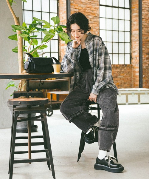 -6roku-新品未使用⭐︎ノーカラーデニム niko and（ニコアンド）の「【NKJ 2025AW】REMAKE BARREL DENIM