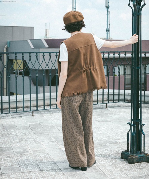No.530 テディベア　BD 2025.4.4 ブラウン×パンツ NKJ 2025AW】REMAKE BARREL DENIM（デニムパンツ）｜niko and