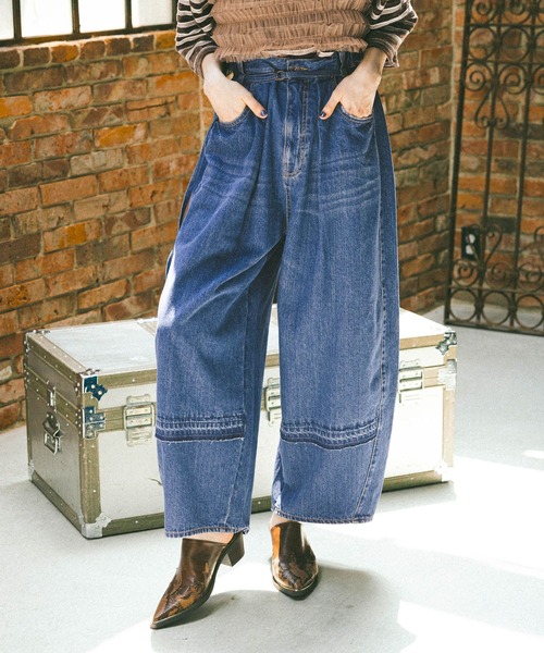 niko and...(ニコアンド)の「【NKJ 2025AW】REMAKE BARREL DENIM(デニムパンツ・レディース・インディゴブルー/チャコール/ブラウン・LARGE/MEDIUM/SMALL)」の14枚目の写真