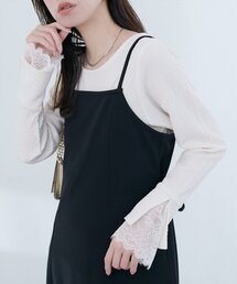【WEB限定】レース袖切り替えカットソー