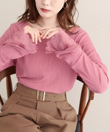 【WEB限定】レース袖切り替えカットソー