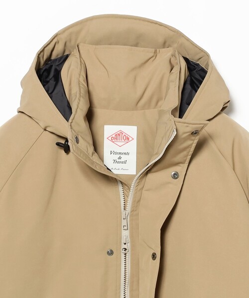 DANTON（ダントン）の「DANTON / ARMY HOODED JACKET（ダウンジャケット/コート・メンズ・ベージュ/ブラック・MEDIUM/LARGE/SMALL/X-LARGE）」の3枚目の写真