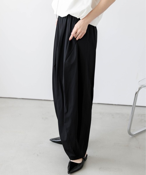 La-gemme（ラジェム）の「カーブ ワイドパンツ（その他パンツ・レディース・カーキ/ブラック/ベージュ・フリー）」の6枚目の写真