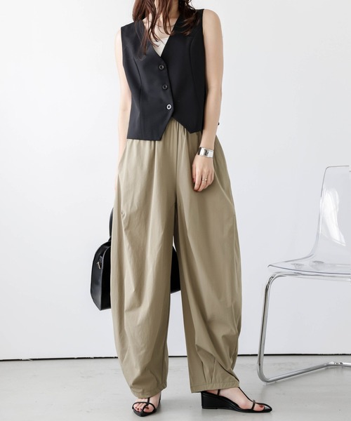 La-gemme（ラジェム）の「カーブ ワイドパンツ（その他パンツ・レディース・カーキ/ブラック/ベージュ・フリー）」の17枚目の写真