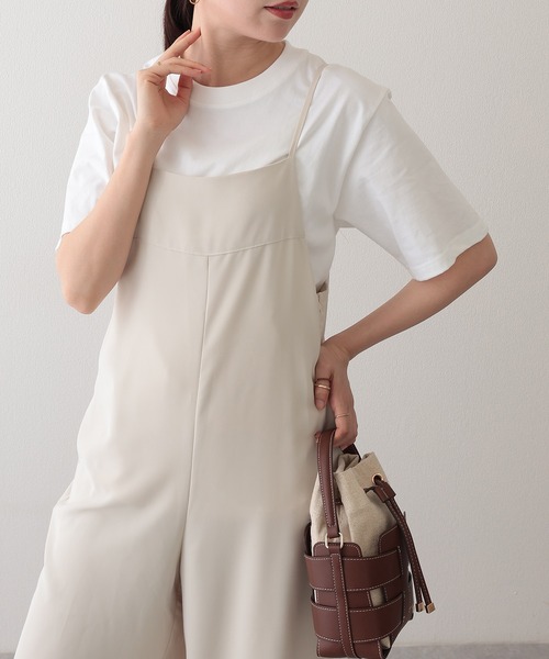 DAYRA(デイラ)の「コットン クルーネック ベーシック 半袖 Tシャツ(Tシャツ/カットソー・レディース・ブラック/グレイッシュベージュ/グレー/ホワイト/ネイビー・S/L/XL/M)」の10枚目の写真