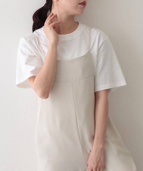 DAYRA(デイラ)の「コットン クルーネック ベーシック 半袖 Tシャツ(Tシャツ/カットソー・レディース・ブラック/グレイッシュベージュ/グレー/ホワイト/ネイビー・S/L/XL/M)」の8枚目の写真