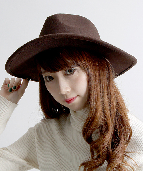 WEGO（ウィゴー）の「WEGO/ツバ広ハット（ハット・メンズ・グレイッシュベージュ/ベージュ/レッド/ブラウン/ブラック/ベージュ系その他/ワイン・FREE）」の3枚目の写真